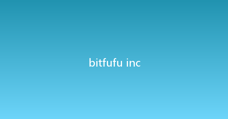 bitfufu inc 